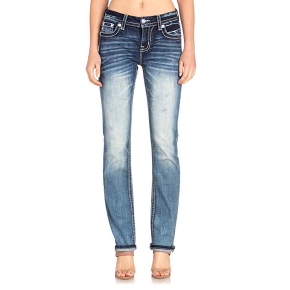 Miss Me Angel Wings Embellished Easy Straight - Picture 4 of 5